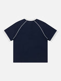 DAXUEN light blue cartoonish eternally embroidered henley tee