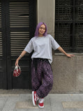 DAXUEN Oversized short-sleeved crew neck t-shirt — model photo