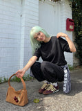 DAXUEN Oversized short-sleeved crew neck t-shirt — model photo
