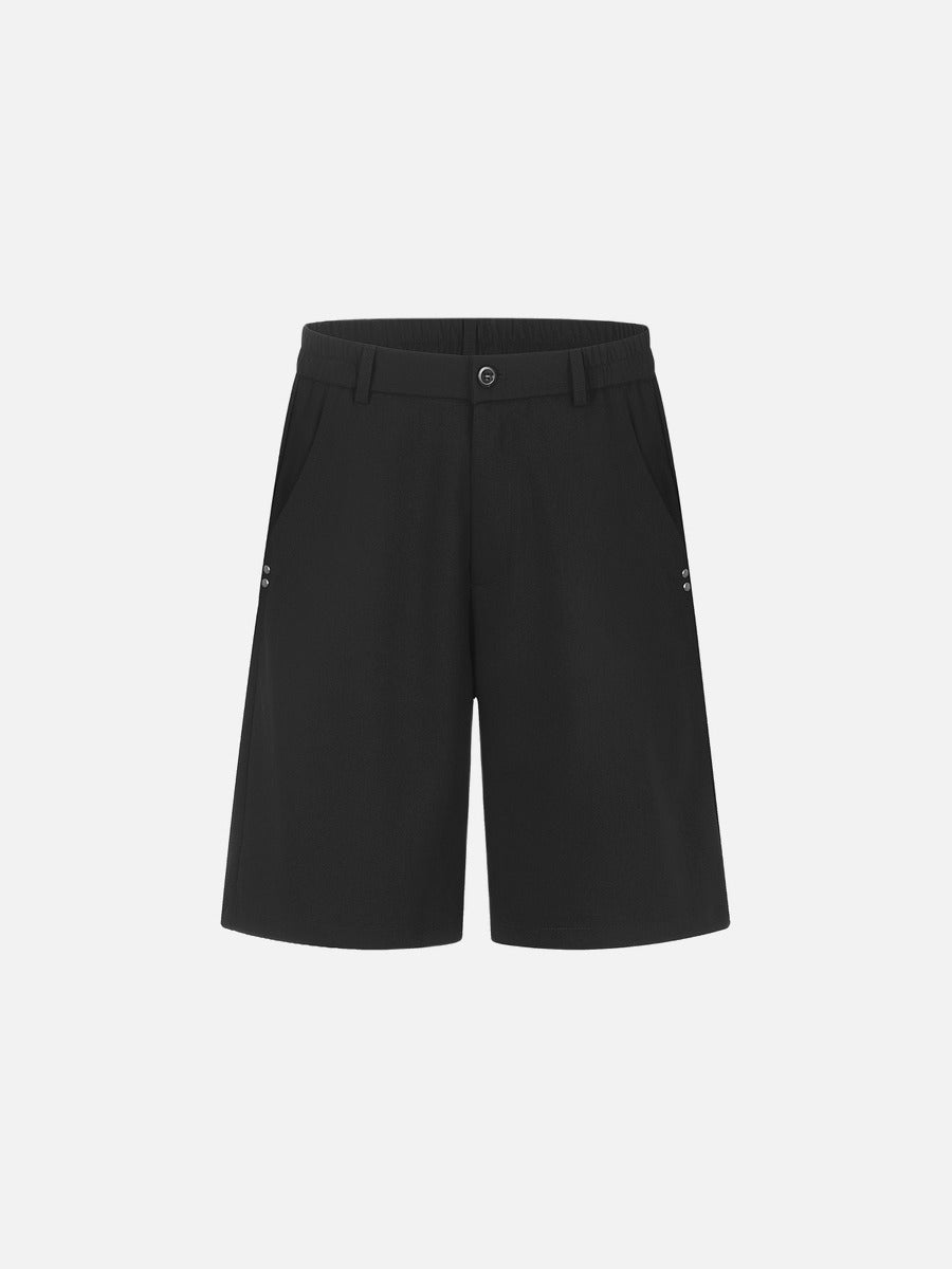DAXUEN Knee-length casual shorts with rivet pockets