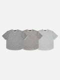 DAXUEN Men's short-sleeved Henley top with contrast stitching