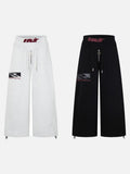 DAXUEN Wide-leg sweatpants in black and heathered light grey