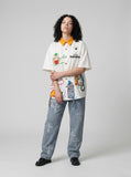 DAXUEN Cat Vibes Contrast Collar Shirt | DAXUEN — model photo