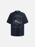 DAXUEN Oversized short-sleeve t-shirt with a celestial graphic