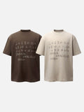 DAXUEN Short-sleeve mock neck t-shirt with graphic print