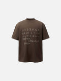 DAXUEN Short-sleeve mock neck t-shirt with graphic print