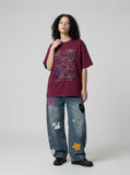DAXUEN Oversized short-sleeved graphic t-shirt — model photo
