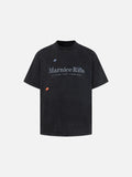 DAXUEN Charcoal grey relaxed fit graphic T-shirt