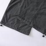 DAXUEN dark charcoal grey relaxed-fit cargo pants