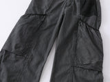 DAXUEN dark charcoal grey relaxed-fit cargo pants