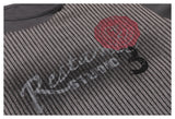 DAXUEN charcoal grey striped panel long-sleeve top