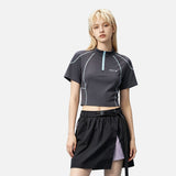 DAXUEN Cropped short-sleeve athletic top