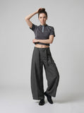 DAXUEN Cropped short-sleeve athletic top — model photo