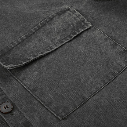 Black Utility Buttoned Shirt