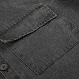 Black Utility Buttoned Shirt