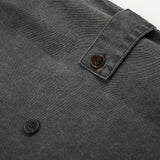 DAXUEN charcoal utility shirt with button epaulets