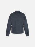 DAXUEN charcoal utility shirt with button epaulets