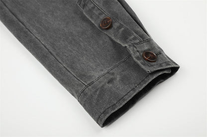 Black Utility Buttoned Shirt