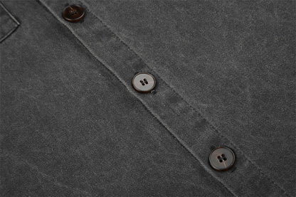 Black Utility Buttoned Shirt