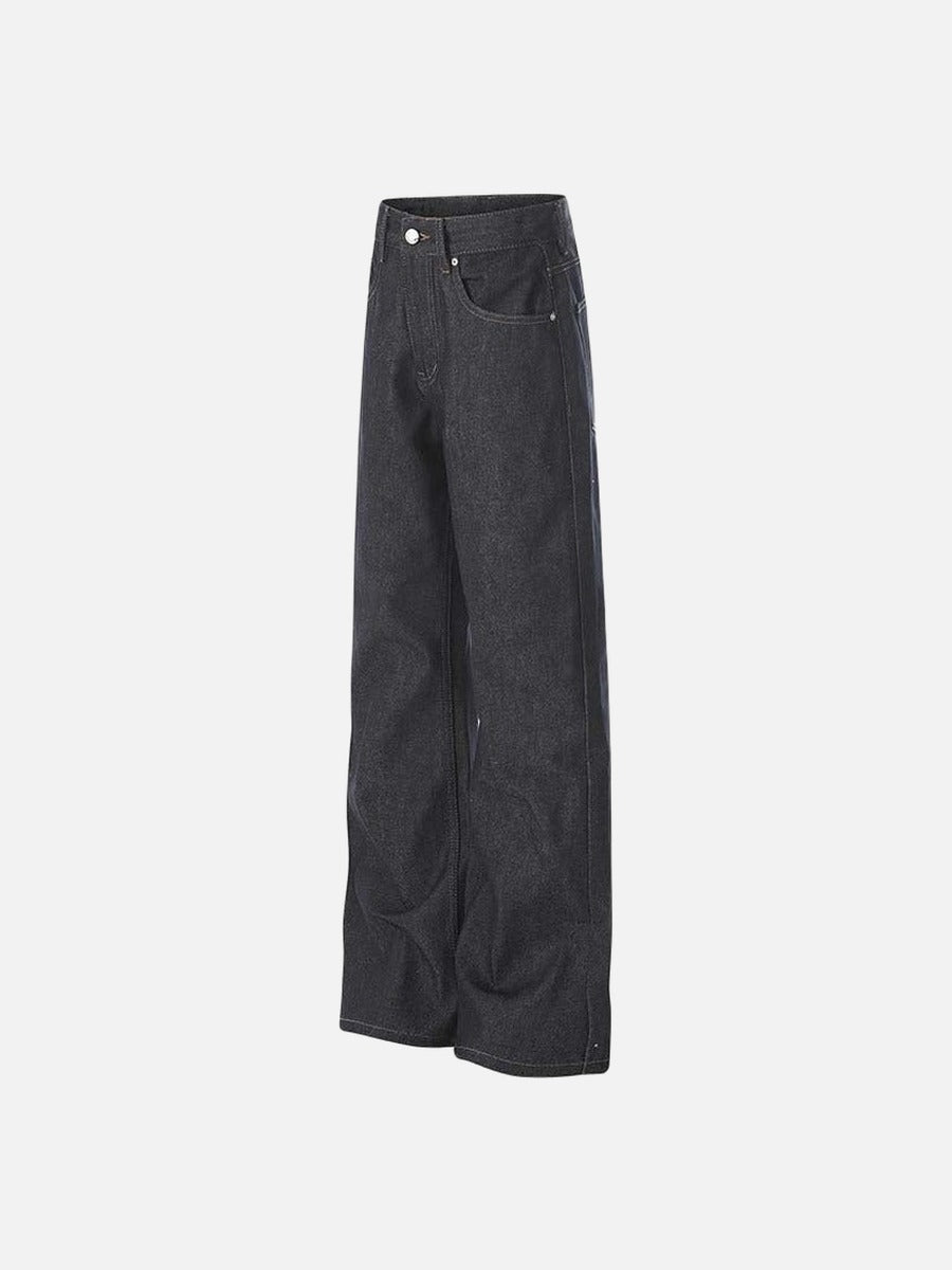 DAXUEN Charcoal wide-leg denim jeans