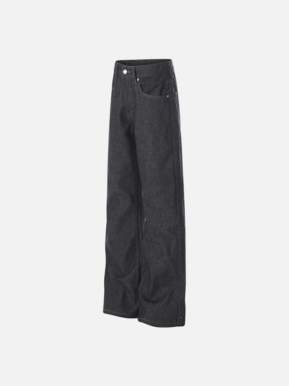 DAXUEN Charcoal wide-leg denim jeans