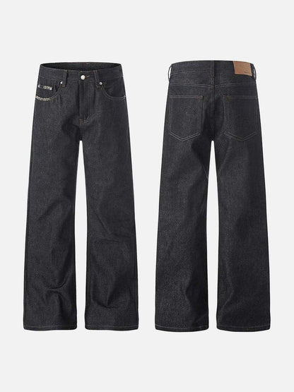 DAXUEN Charcoal wide-leg denim jeans