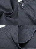 DAXUEN charcoal wide-leg work pants with adjustable tabs