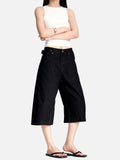 DAXUEN charcoal wide-leg work pants with adjustable tabs