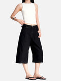 DAXUEN charcoal wide-leg work pants with adjustable tabs