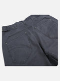 DAXUEN charcoal wide-leg work pants with adjustable tabs