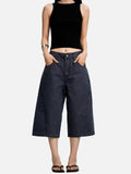 DAXUEN charcoal wide-leg work pants with adjustable tabs