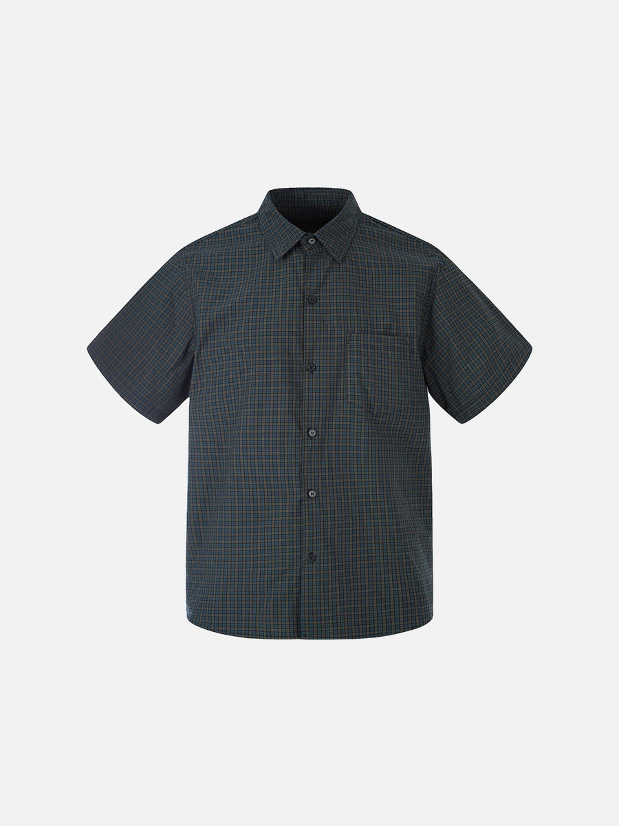 DAXUEN Checked button-up shirt with short sleeves
