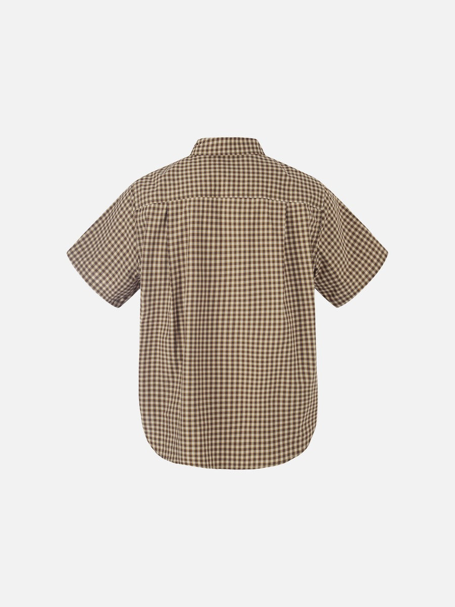 DAXUEN Checked button-up shirt with short sleeves