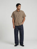 DAXUEN Checked button-up shirt with short sleeves — model photo