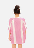 DAXUEN Loose-fitting V-neck jersey top with graphics