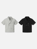 DAXUEN Short sleeve polo shirt with shawl collar
