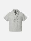 DAXUEN Short sleeve polo shirt with shawl collar