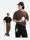 DAXUEN solid color oversized crew neck t-shirt