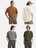 DAXUEN solid color oversized crew neck t-shirt