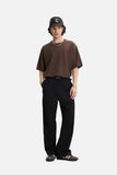 DAXUEN solid color oversized crew neck t-shirt