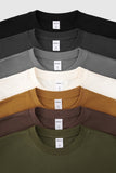 DAXUEN solid color oversized crew neck t-shirt
