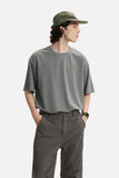 DAXUEN solid color oversized crew neck t-shirt