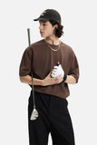DAXUEN solid color oversized crew neck t-shirt