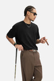 DAXUEN solid color oversized crew neck t-shirt