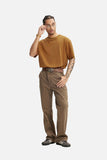 DAXUEN solid color oversized crew neck t-shirt
