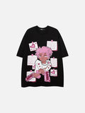 DAXUEN Chill oversized t-shirt with anime character graphic