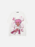 DAXUEN Chill oversized t-shirt with anime character graphic