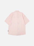 Embroidered cartoon figure button-up shirt