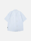 Embroidered cartoon figure button-up shirt