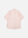 Embroidered cartoon figure button-up shirt
